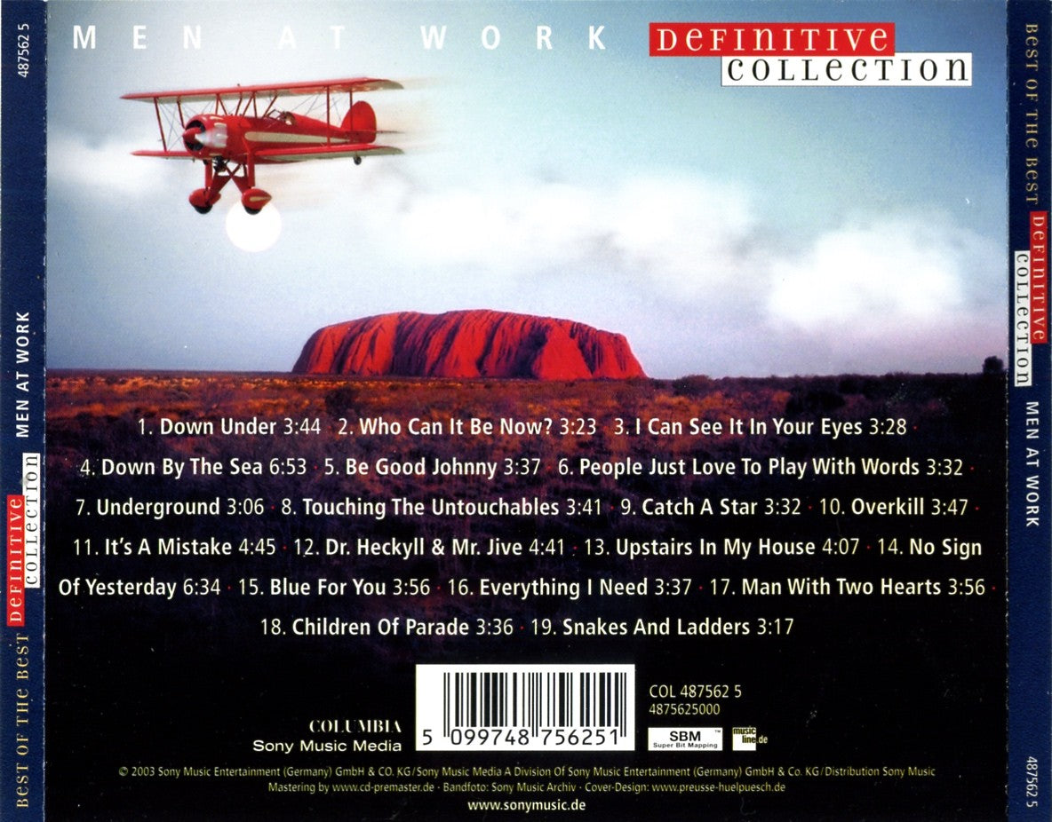 Men at Work – Definitive Collection — back cover
