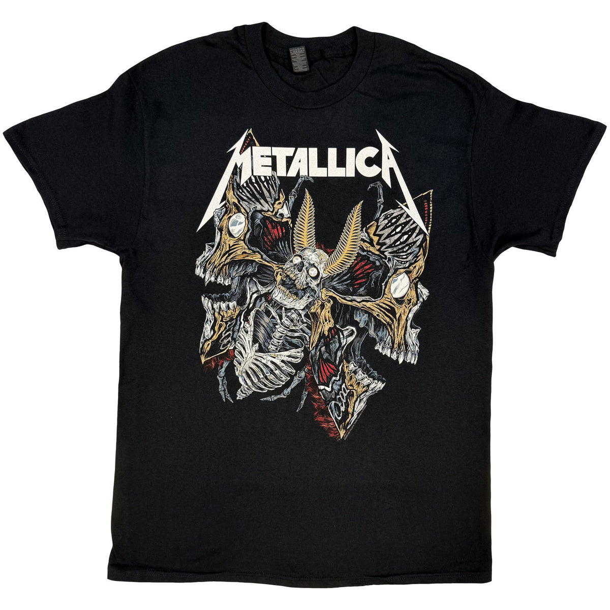 Metallica Unisex T-Shirt: Skull Moth (Black)