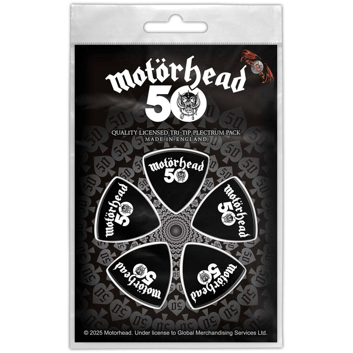 Motorhead Tri-Tip Plectrum Pack: 50