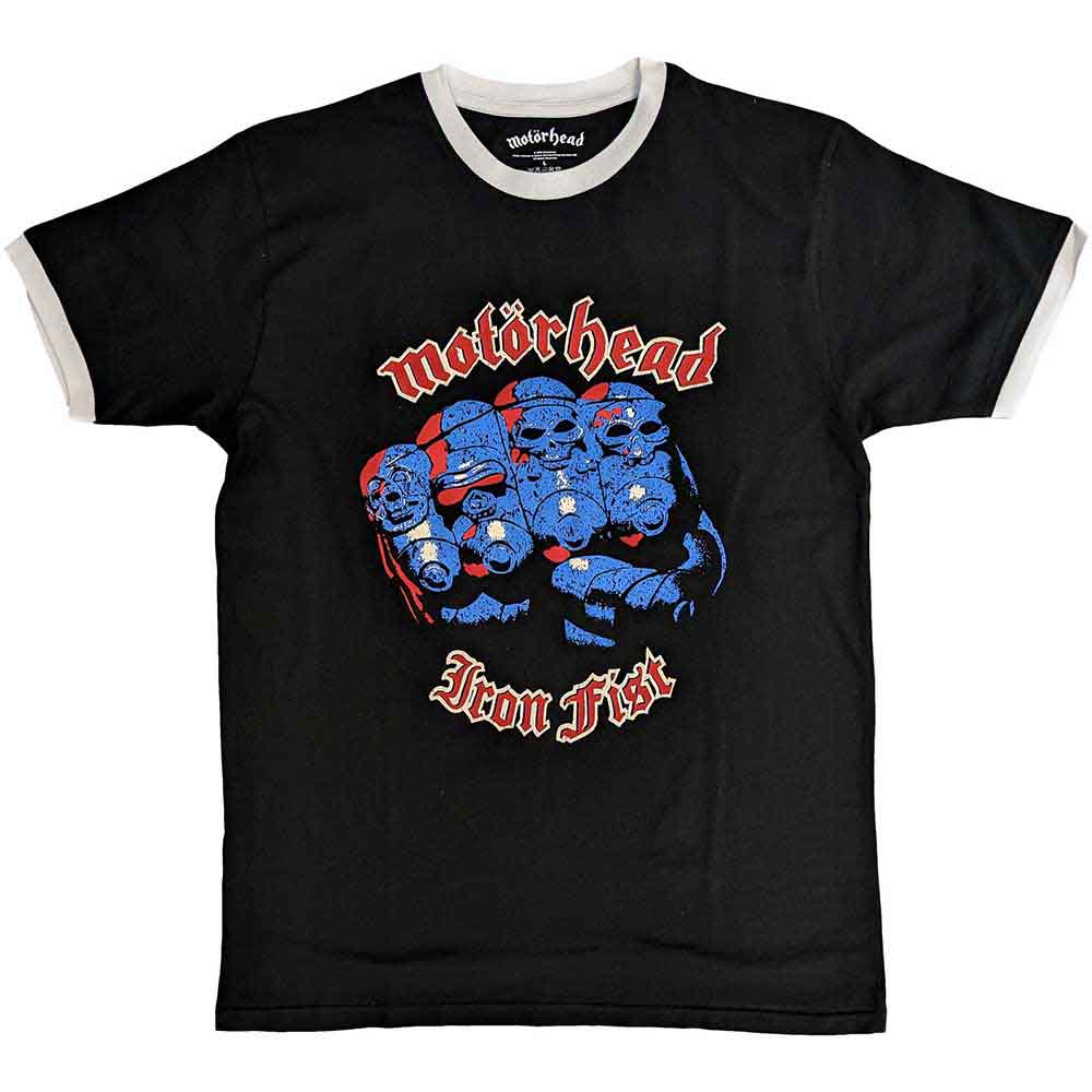 Motorhead Unisex Ringer T-Shirt: Iron Fist (Black)