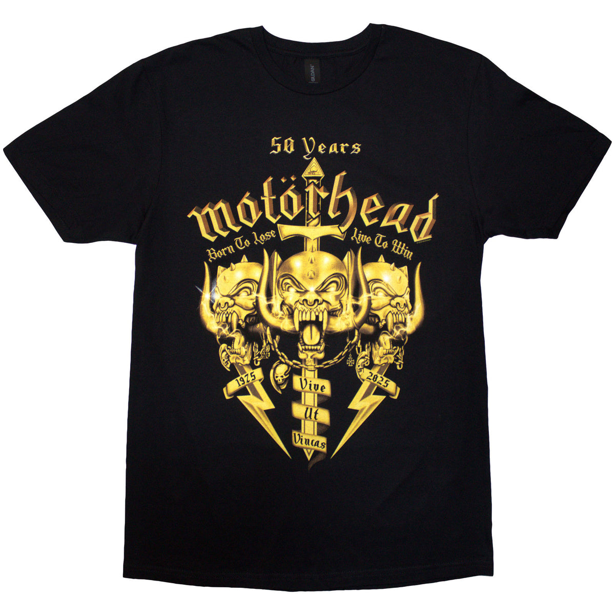 Motorhead Unisex T-Shirt: 50 Years Swords & Warpig (Black)