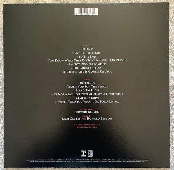 My Chemical Romance – Three Cheers for Sweet Revenge — back cover