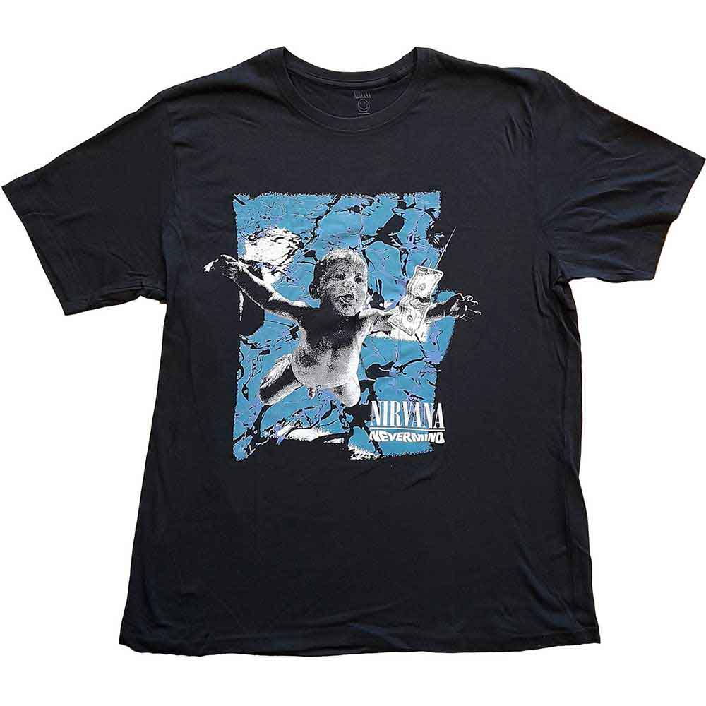 Nirvana Unisex T-Shirt: Nevermind Cracked (Black)