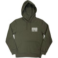 Oasis Unisex Pullover Hoodie: Live '25 Distressed Lockup Pocket (Khaki) (Ex-Tour)