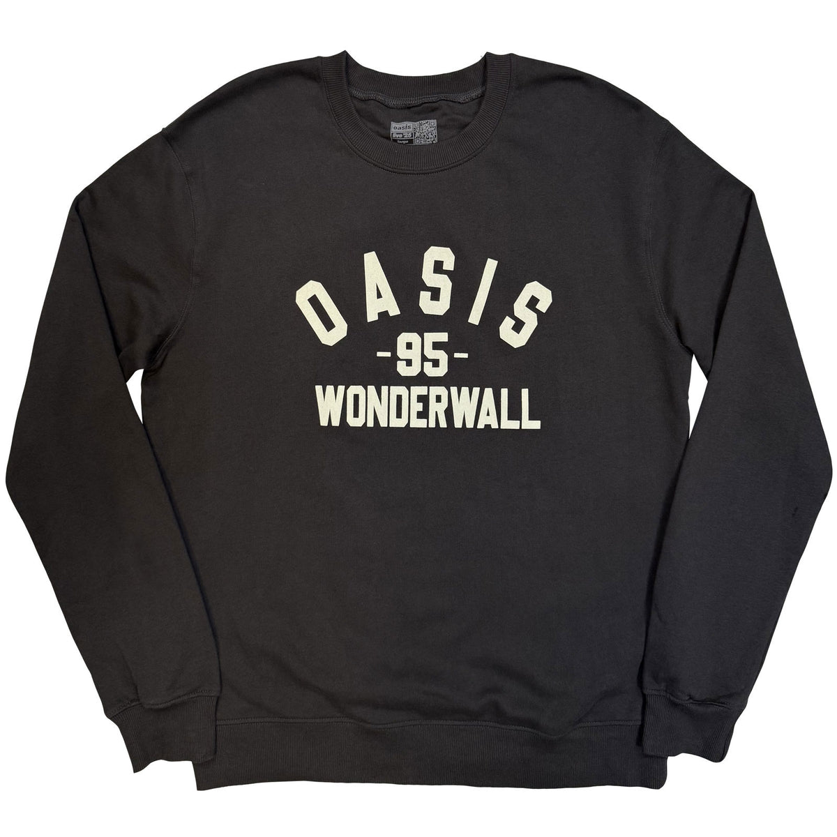 Oasis Unisex Sweatshirt: Wonderwall Varsity (Charcoal Grey) (Ex-Tour)