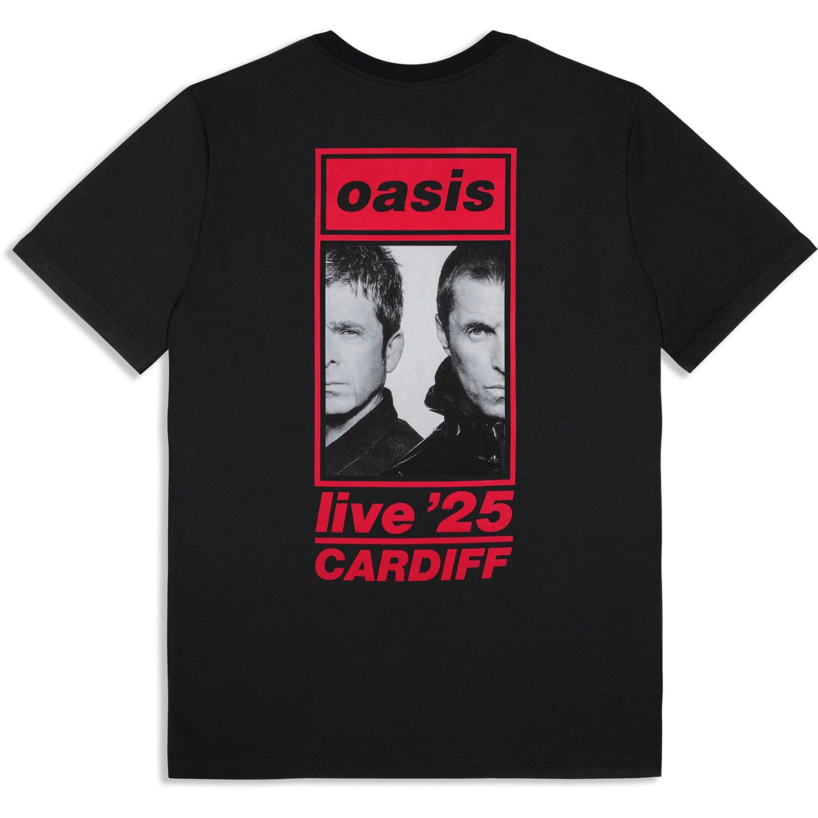 Oasis Unisex T-Shirt: Cardiff 4th July Event (Black) (Back Print & Ex-Tour)