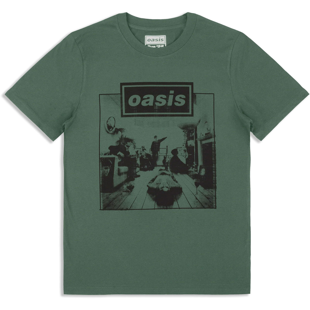 Oasis Unisex T-Shirt: Definitely Maybe Frame (Green) (Ex-Tour)