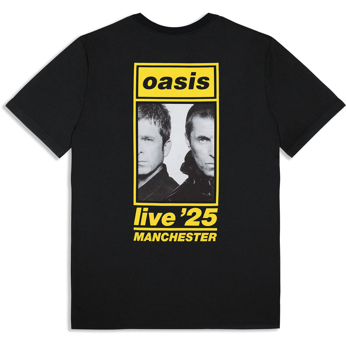 Oasis Unisex T-Shirt: Manchester 12 July Event (Black) (Back Print & Ex-Tour)