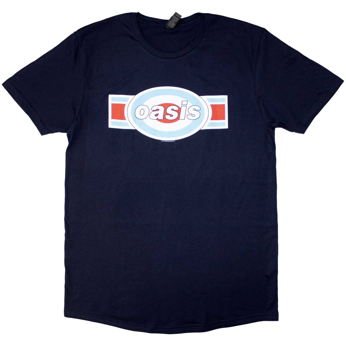 Oasis Unisex T-Shirt: Oblong Target (Navy Blue)