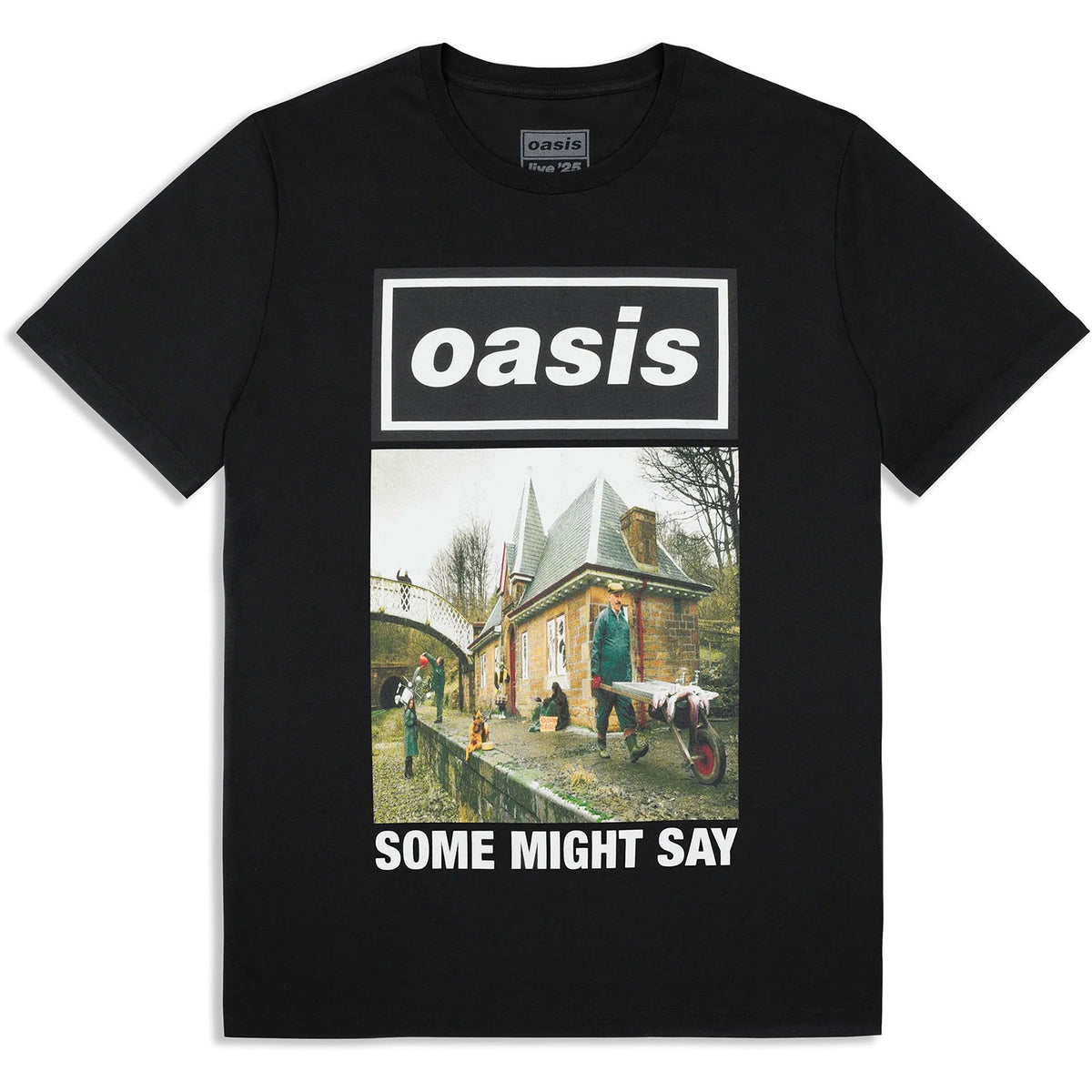 Oasis Unisex T-Shirt: Some Might Say Single Cover (Black) (Ex-Tour)