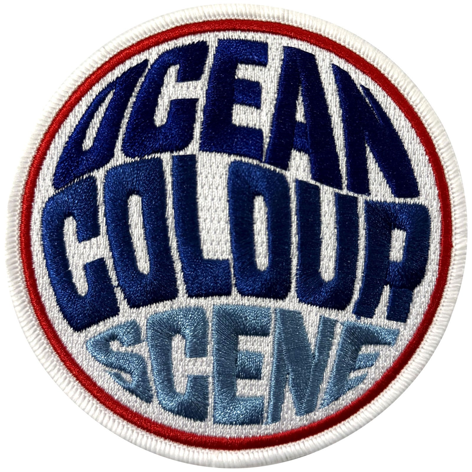 Ocean Colour Scene Woven Patch: Fisheye Logo