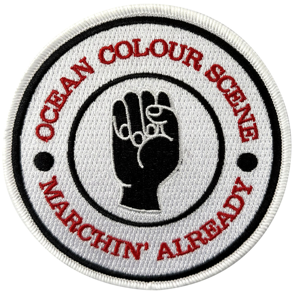 Ocean Colour Scene Woven Patch: Marchin' Fist