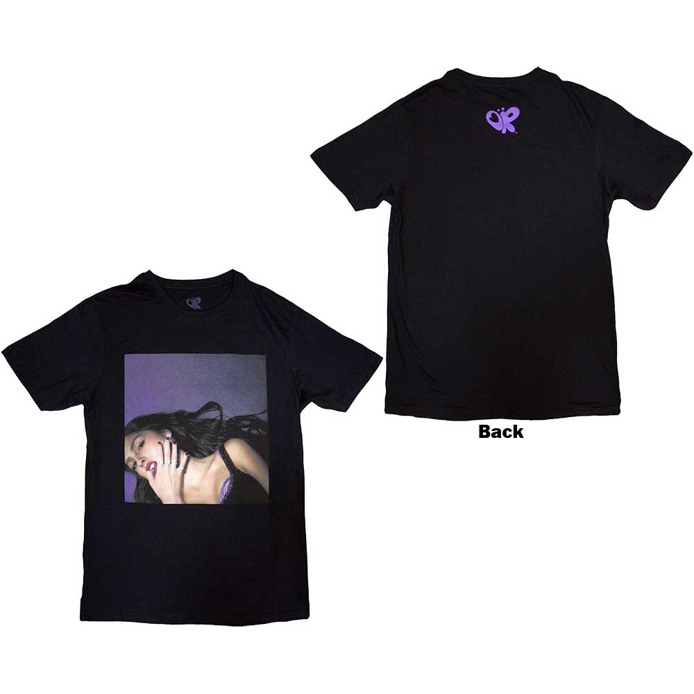 Olivia Rodrigo Unisex T-Shirt: Guts Album Cover (Black) (Back Print)