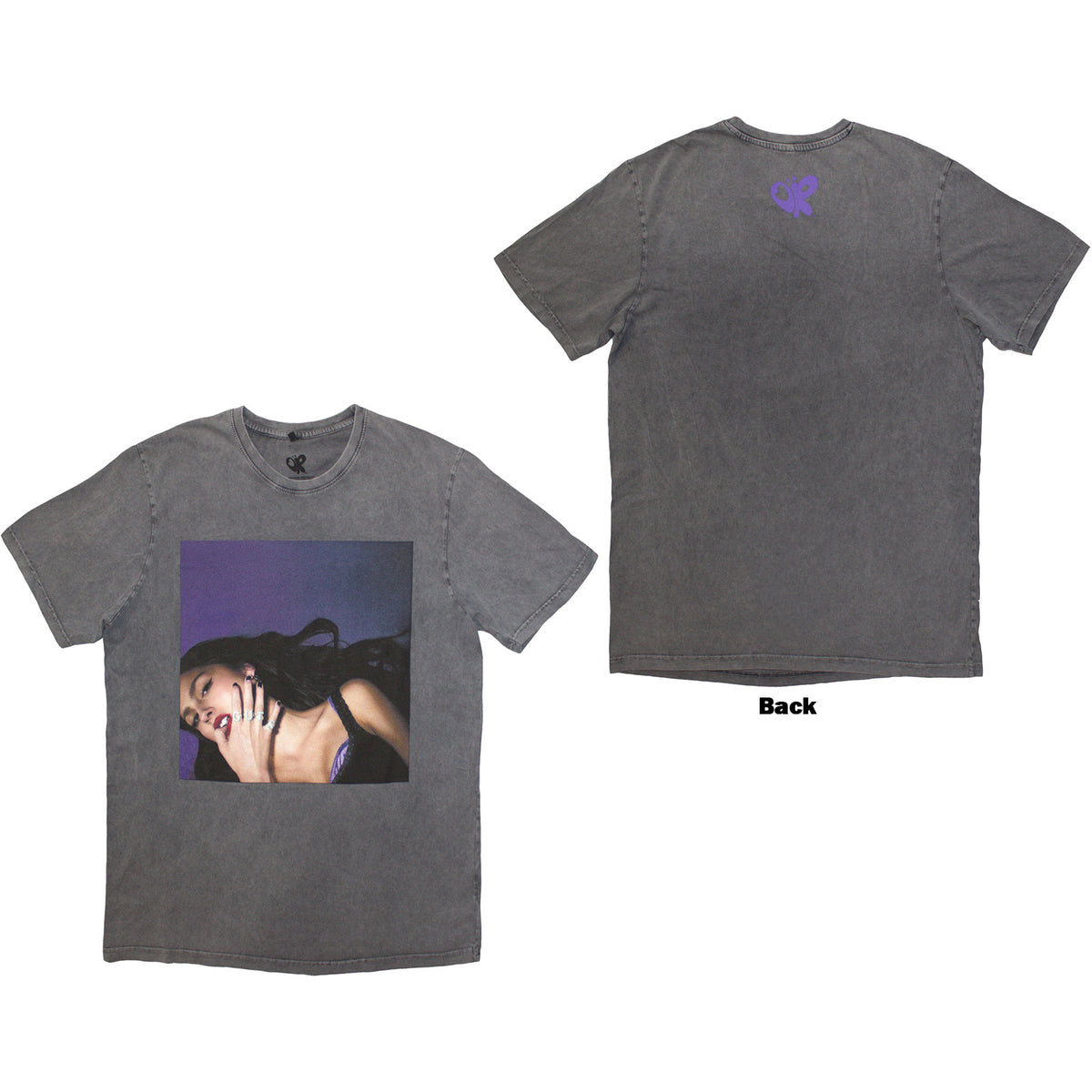 Olivia Rodrigo Unisex T-Shirt: Guts Album Cover (Grey Wash) (Back Print & Wash Collection)