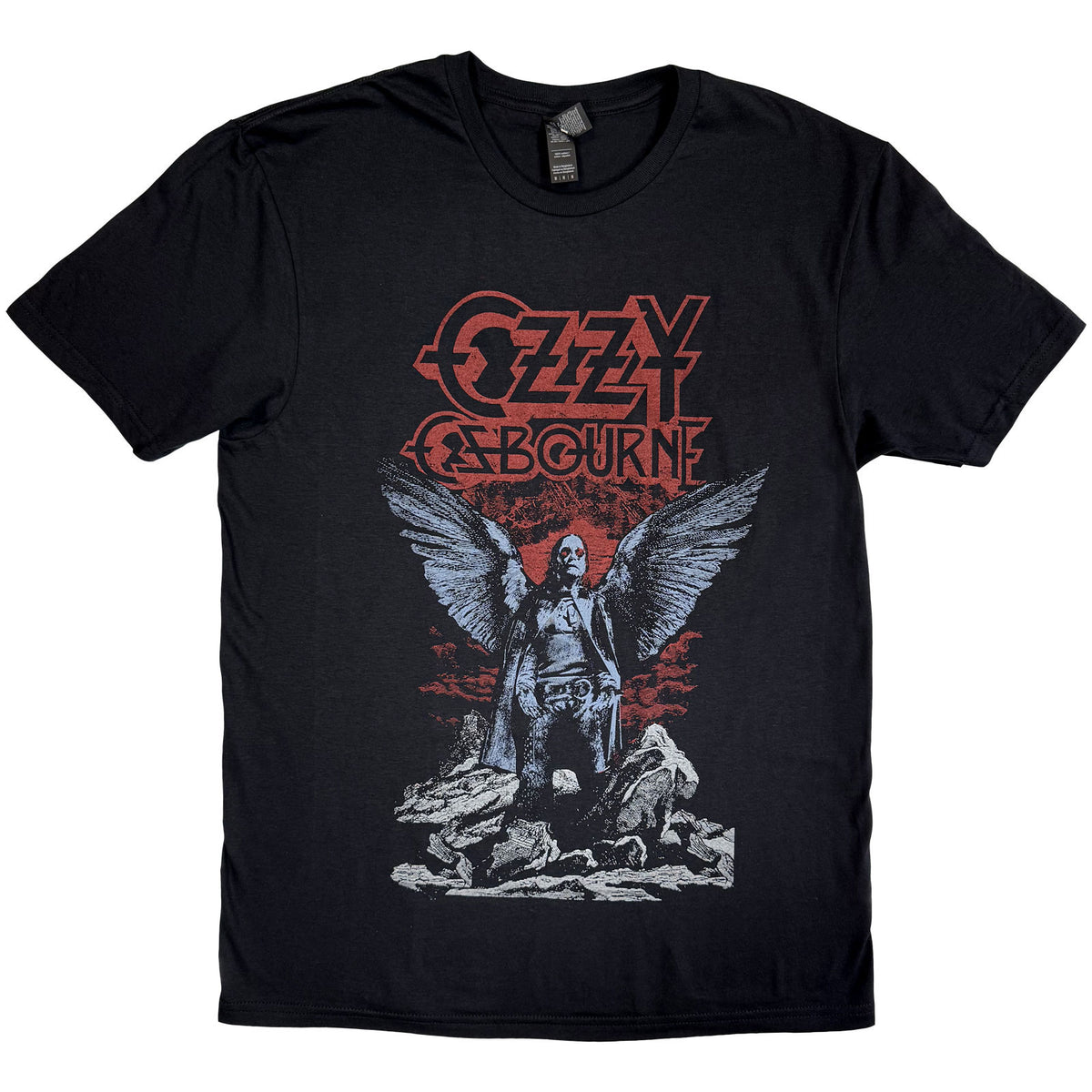 Ozzy Osbourne Unisex T-Shirt: Angel Wings (Black)