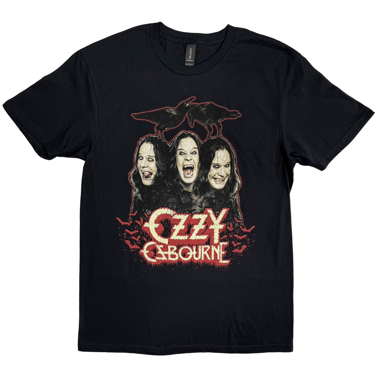 Ozzy Osbourne Unisex T-Shirt: Crows & Bars (Black)