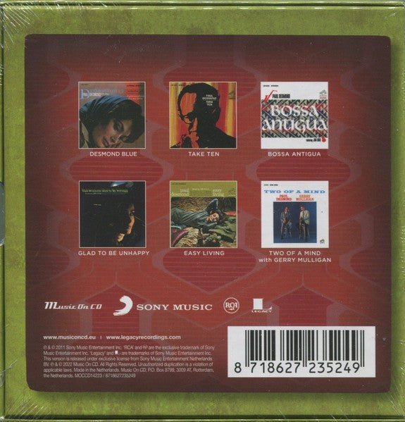 Paul Desmond – The Complete RCA Albums Collection — back cover
