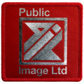 PIL (Public Image Ltd) Woven Patch: Brushed Steel Logo & Text