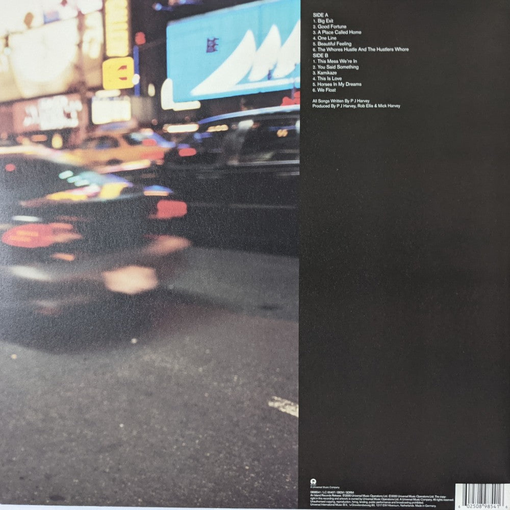 PJ Harvey – Stories From the City, Stories From the Sea — back cover
