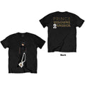 Prince Unisex T-Shirt: W2A White Guitar (Black) (Back Print)