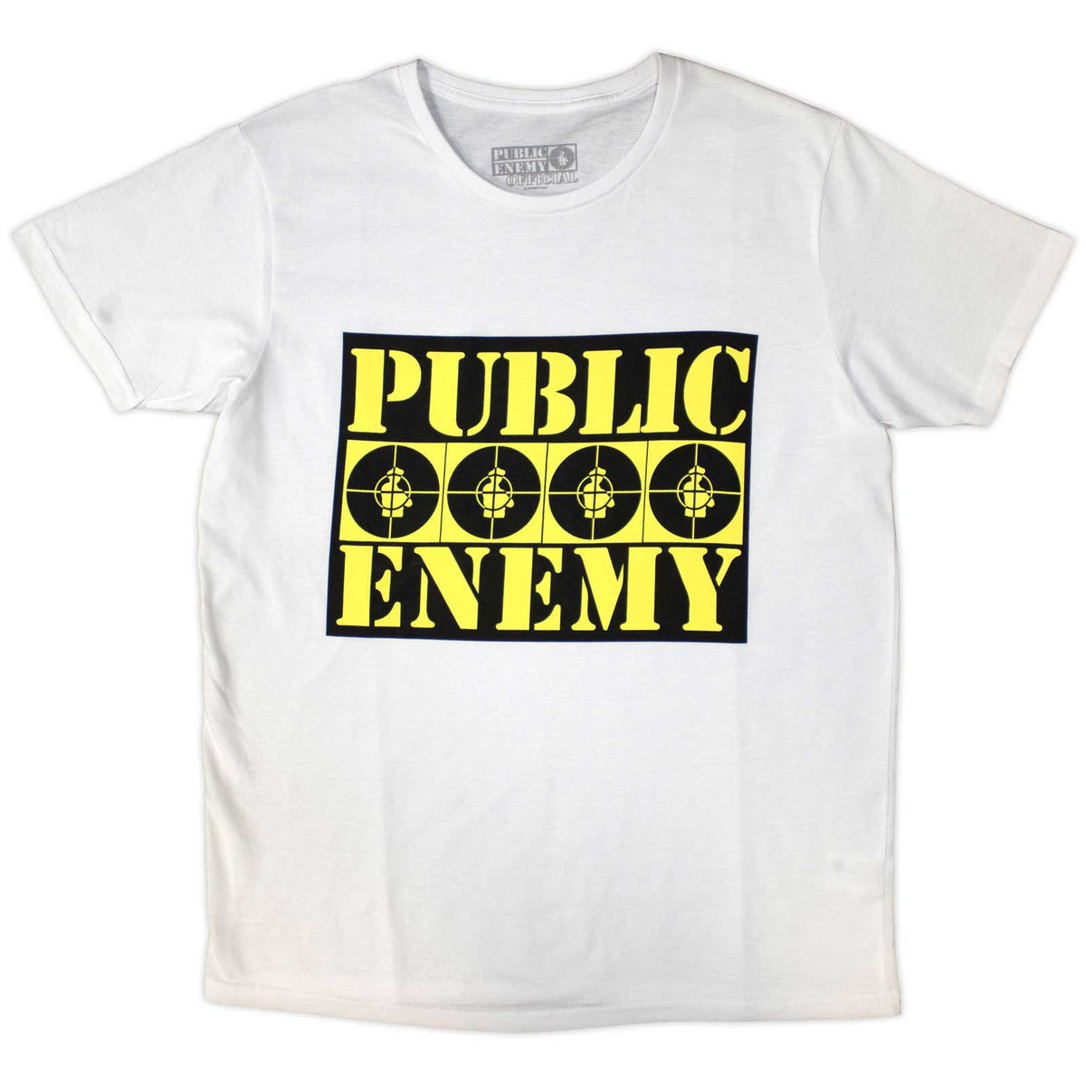 Public Enemy Unisex T-Shirt: Four Logos (White)
