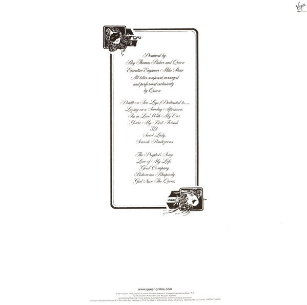 Queen – A Night at the Opera — back cover