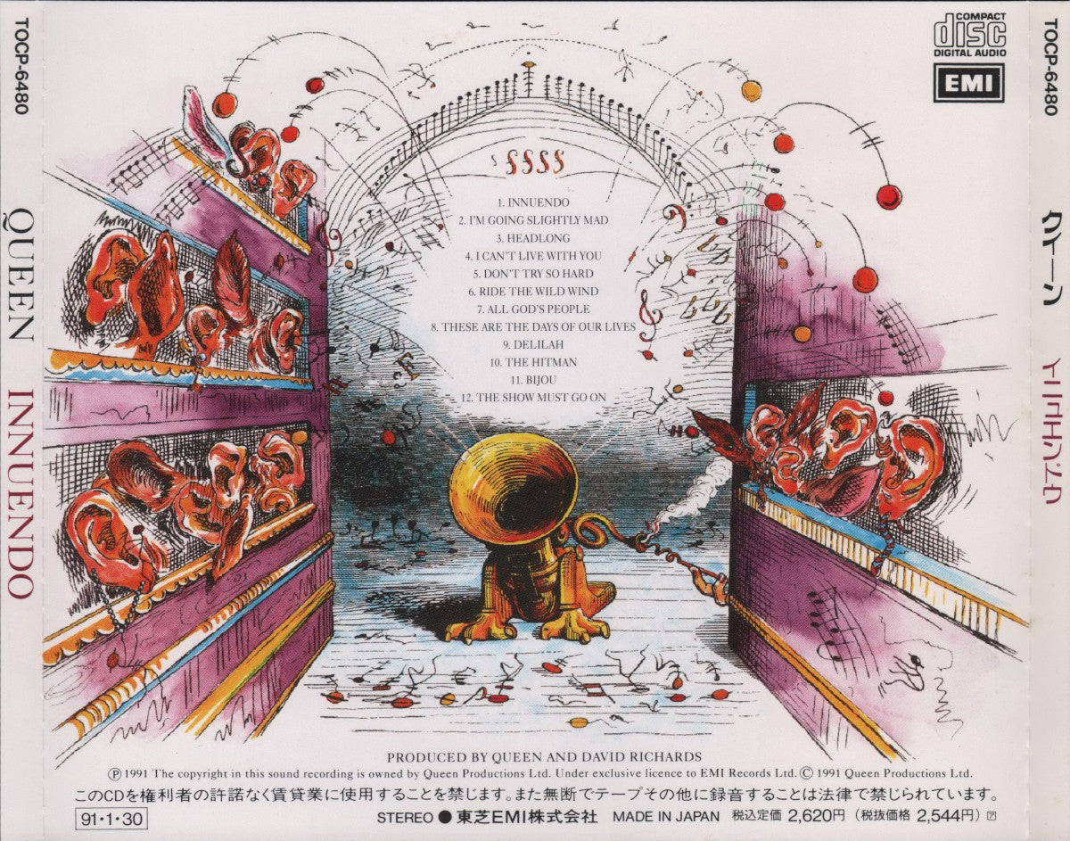 Queen – Innuendo — back cover