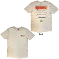 Queen Unisex T-Shirt: Budapest Ticket (Natural) (Back Print)