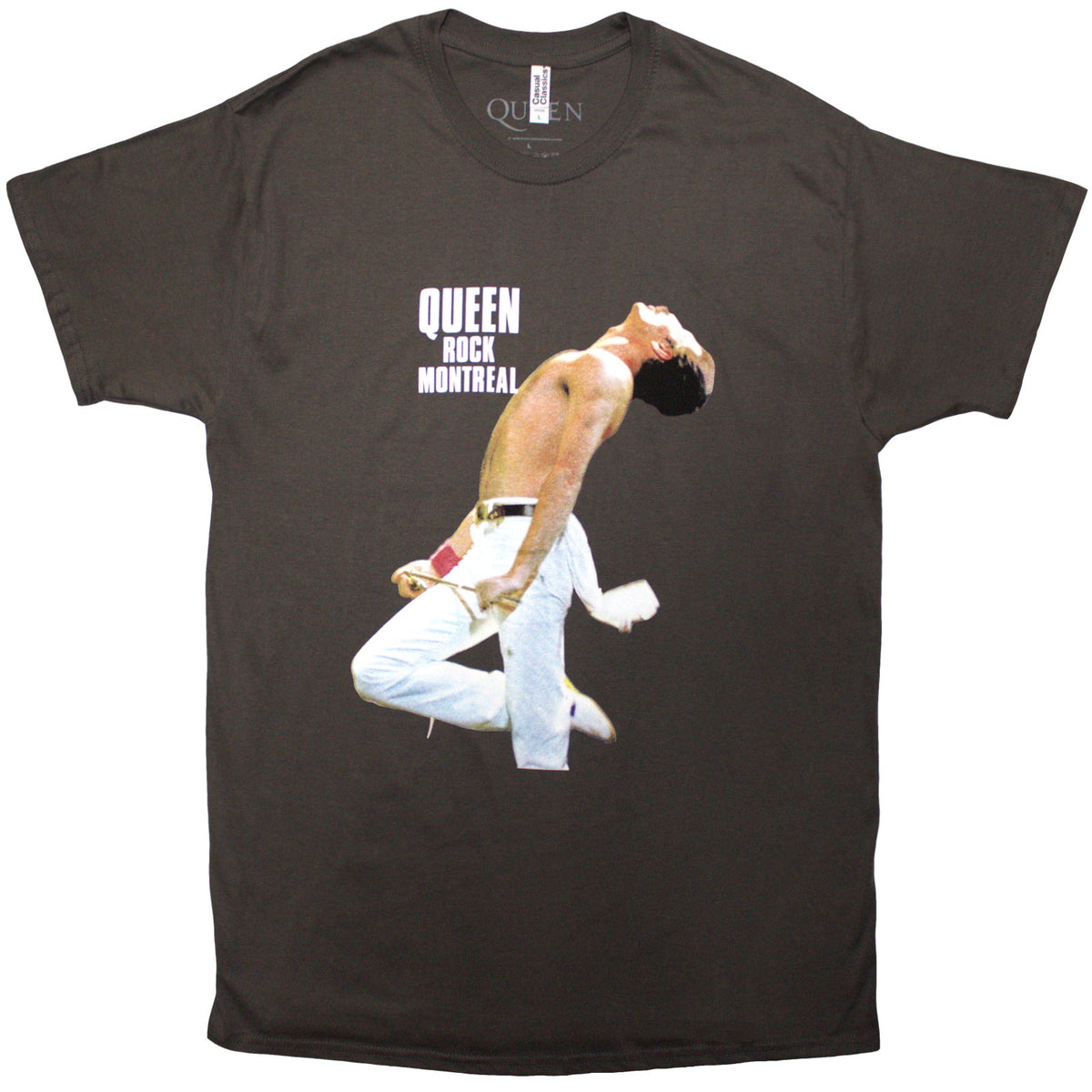 Queen Unisex T-Shirt: Rock Montreal (Charcoal Grey)
