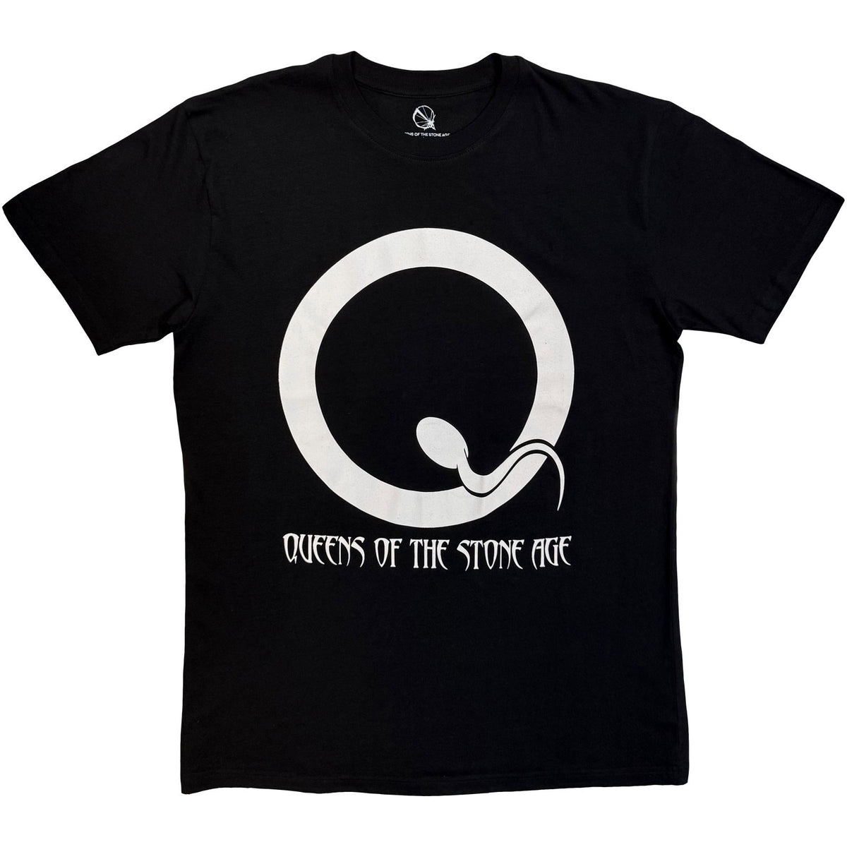 Queens Of The Stone Age Unisex T-Shirt: Sperm Logo Mono (Black)