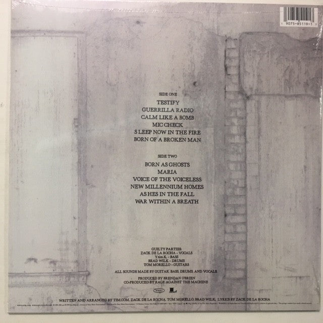 Rage Against the Machine – The Battle of Los Angeles — back cover