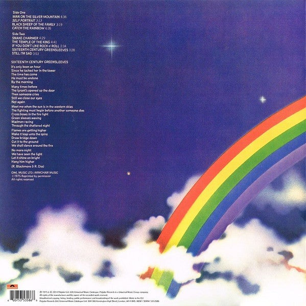 Rainbow – Ritchie Blackmore’s Rainbow — back cover