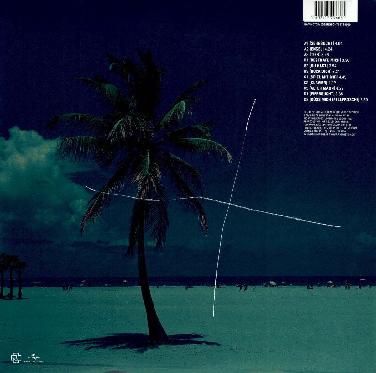 Rammstein – Sehnsucht — back cover
