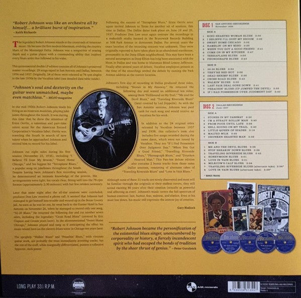 Robert Johnson – The Complete Master Takes — back cover