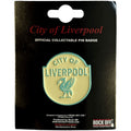 Rock Off Pin Badge: City Of Liverpool Emblem Cyan