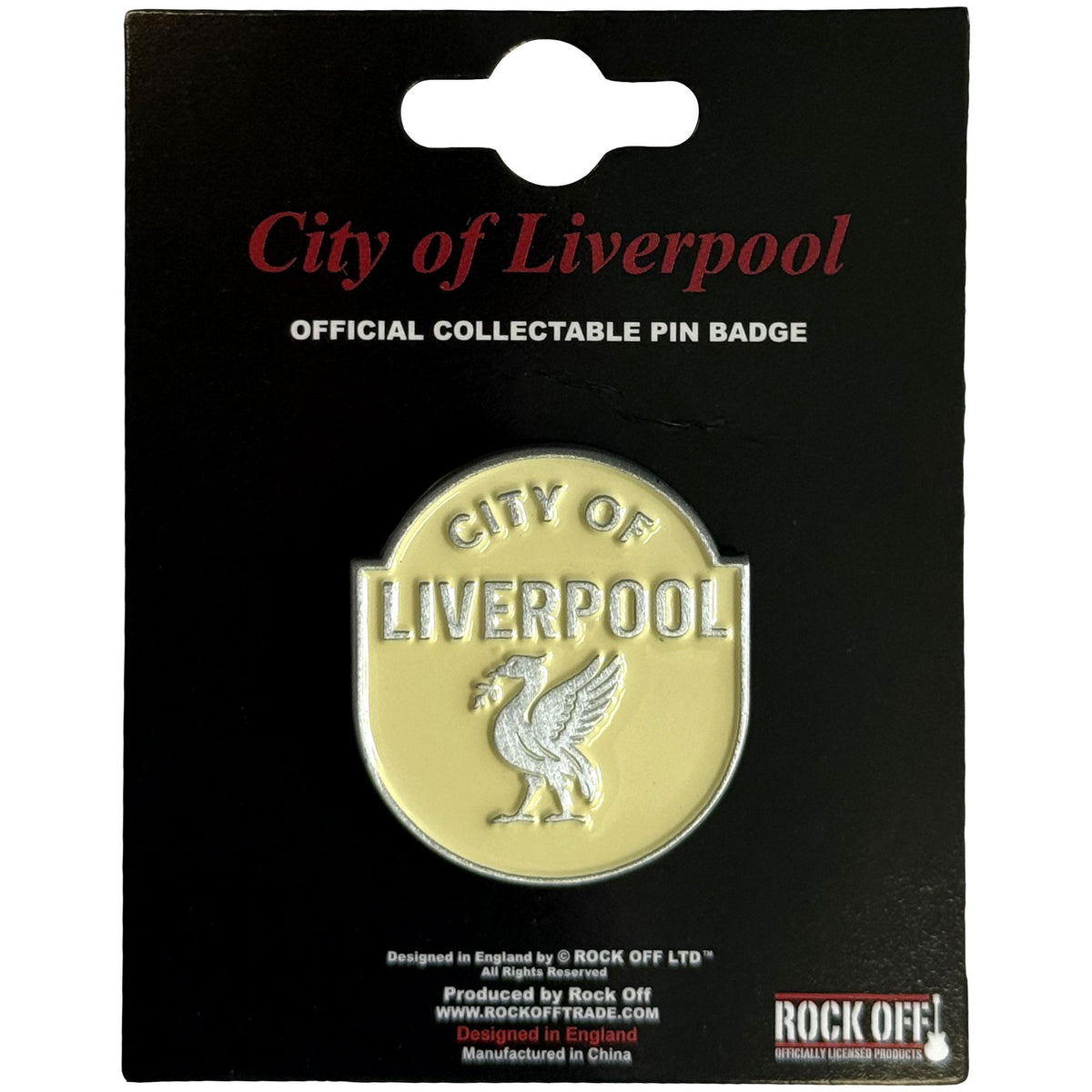 Rock Off Pin Badge: City Of Liverpool Emblem