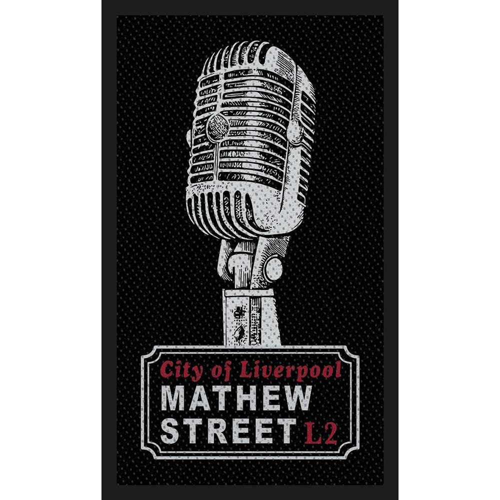 Rock Off Standard Patch: Mathew St Mic City Of Liverpool