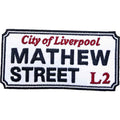 Rock Off Standard Patch: Mathew Street Liverpool Sign