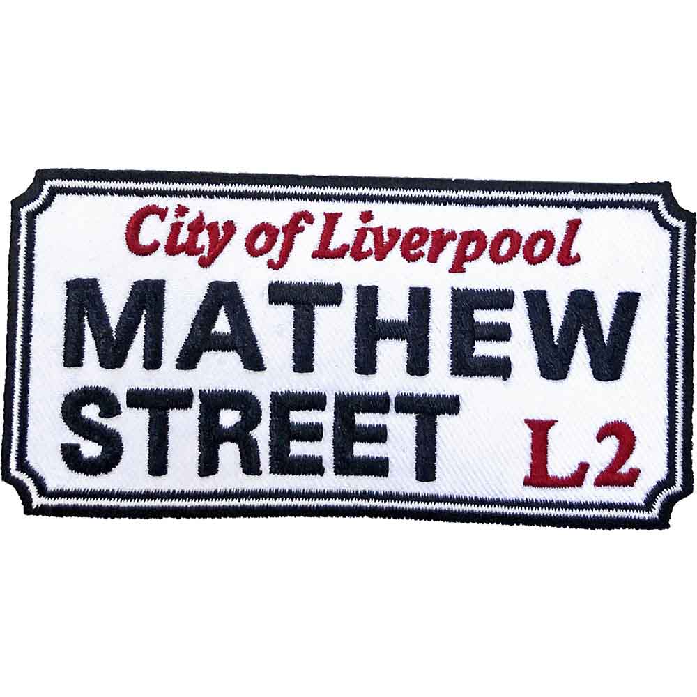 Rock Off Standard Patch: Mathew Street Liverpool Sign