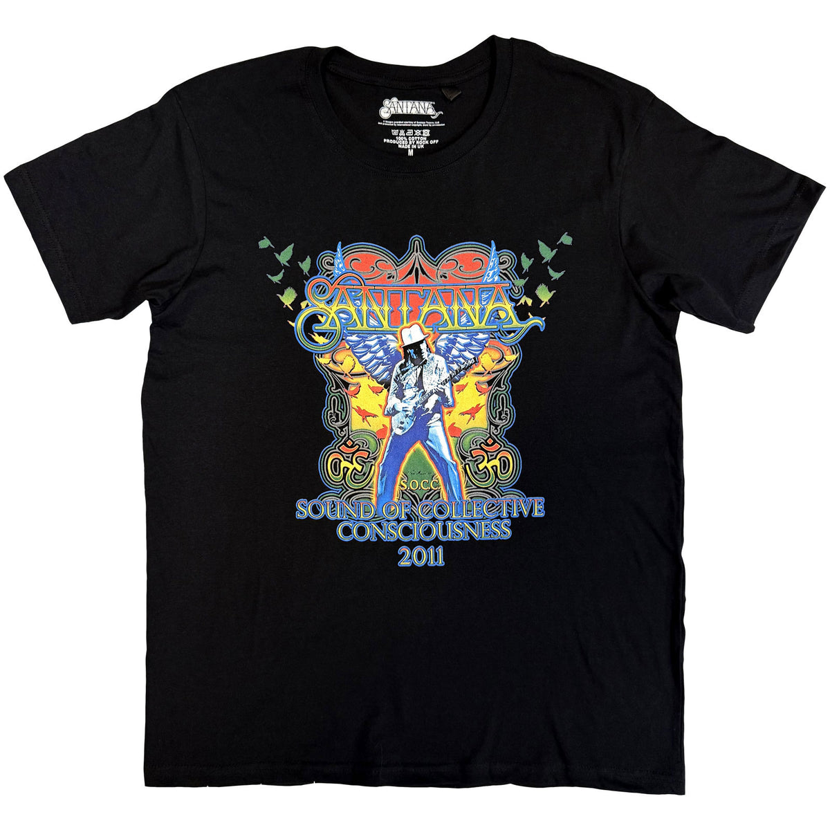 Santana Unisex T-Shirt: Collective Consciousness Tour '11 (Black)