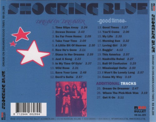Shocking Blue – Dream On Dreamer & Good Times — back cover