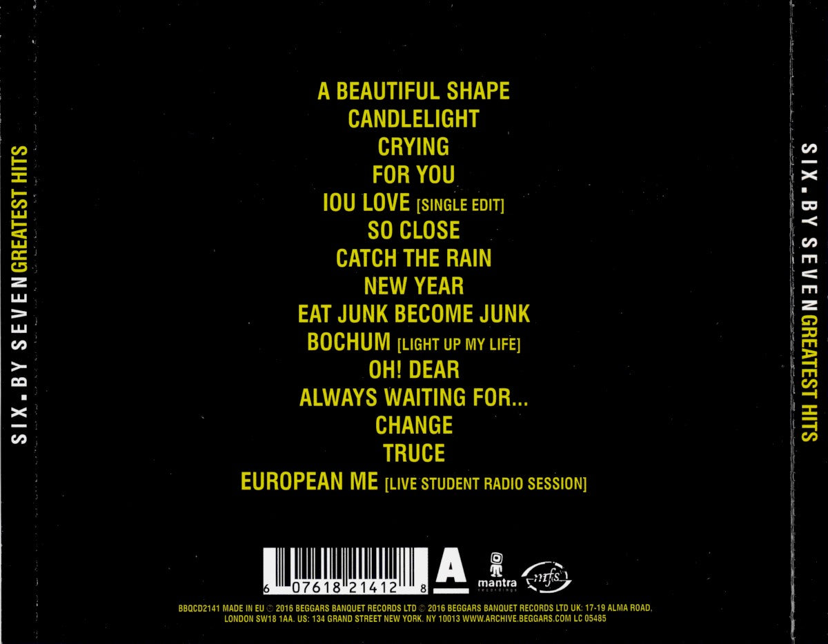 Six.by Seven – Greatest Hits — back cover
