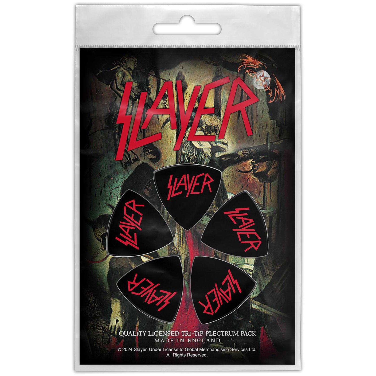 Slayer Tri-Tip Plectrum Pack: Logo
