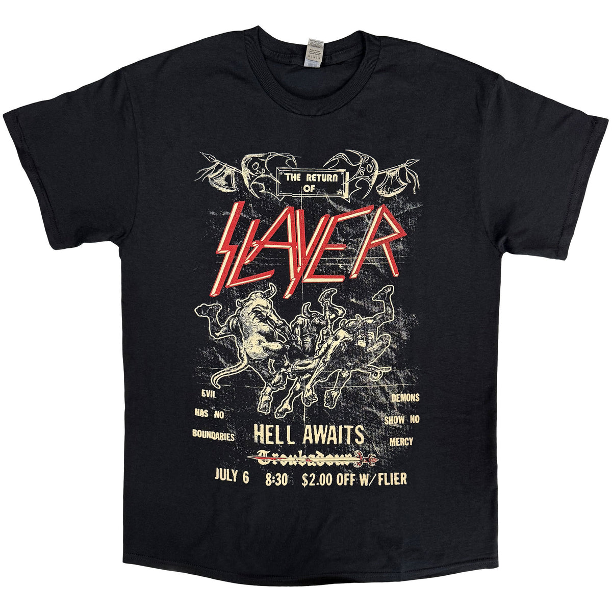 Slayer Unisex T-Shirt: Vintage Flyer (Black)
