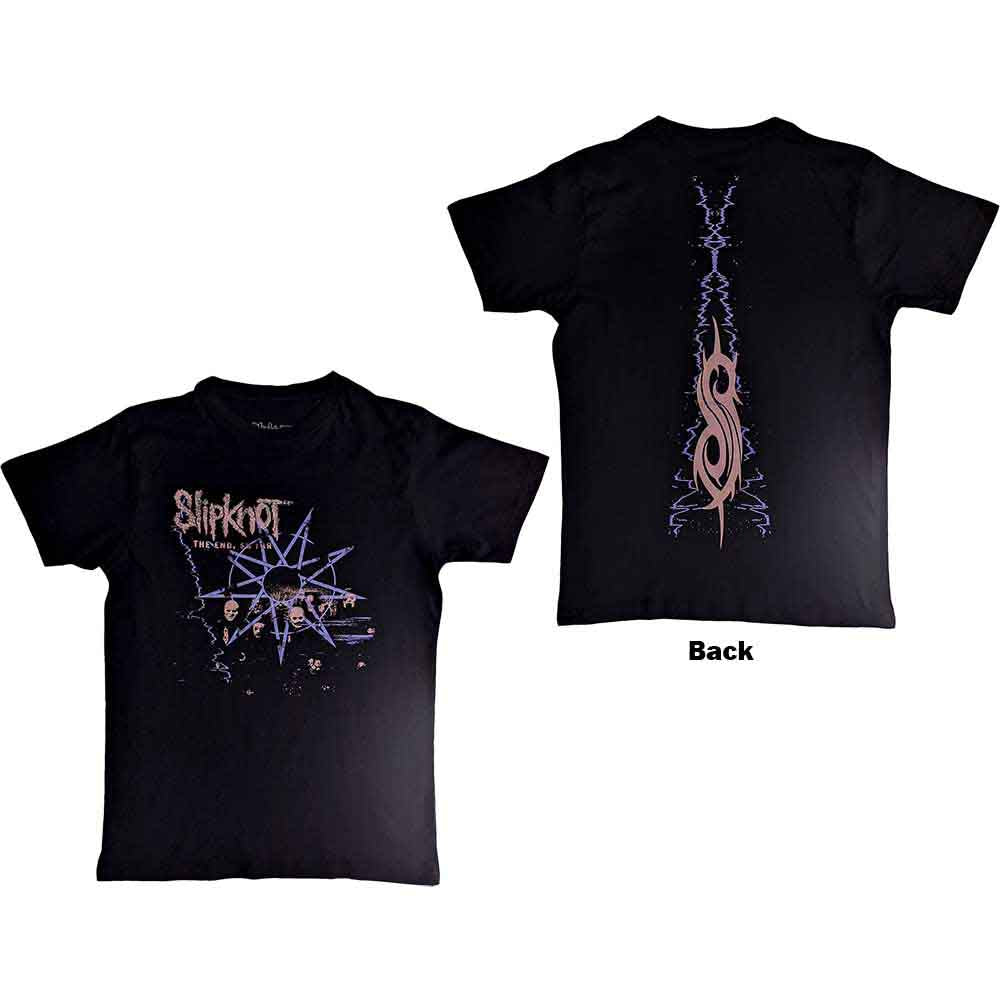 Slipknot Unisex T-Shirt: The End, So Far Band Photo (Black) (Back Print)