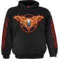 Spiral Unisex Pullover Hoodie: Skeletal Worship (Black) (Back & Sleeve Print)