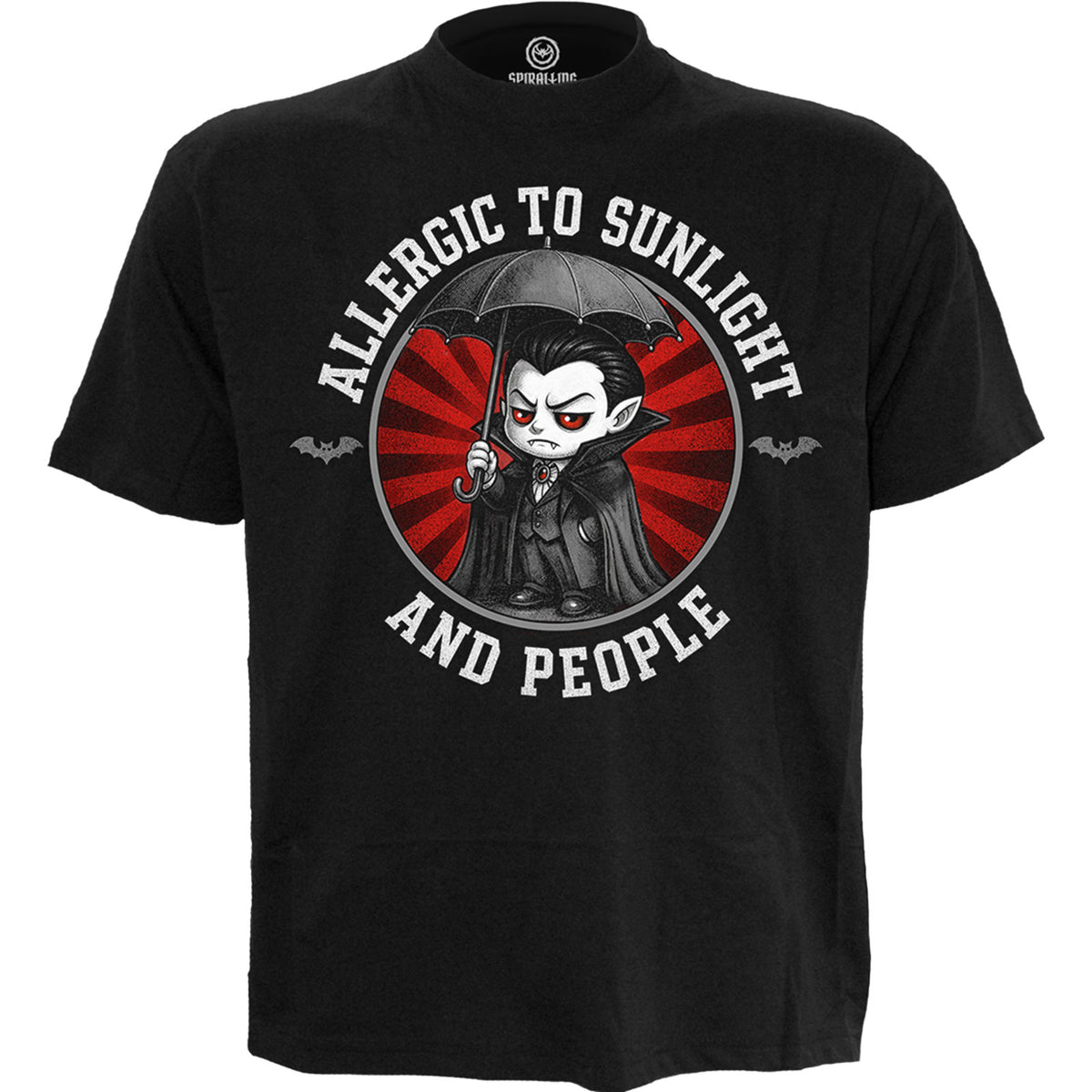 Spiral Unisex T-Shirt: Allergies (Black)