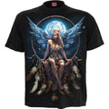 Spiral Unisex T-Shirt: Moon Fairy (Black) (Back Print)