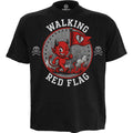 Spiral Unisex T-Shirt: Red Flag (Black)
