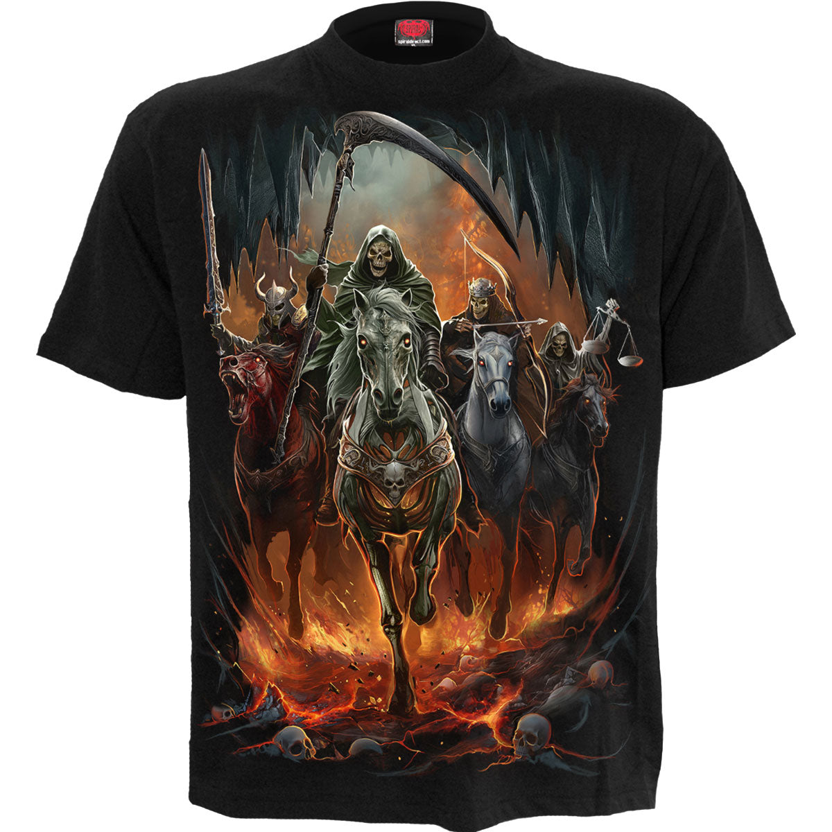 Spiral Unisex T-Shirt: Revelation (Black) (Back Print)